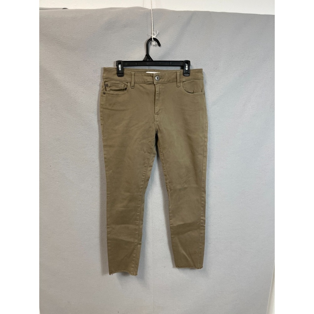 DL1961 Margaux Jeans Mens 31 Khaki Denim Medium Wash Frayed Hem‎ Straight Leg
